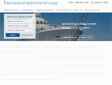 Tablet Screenshot of internationalyachtchartergroup.com